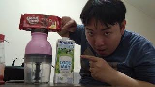 Aku Bikin Susu Indomilk Campur Dengan Good Time Cookies Pakai Blender Kapsul [upl. by Kralc409]