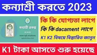 কন্যাশ্রী করতে কি কি ডকুমেন্ট লাগে । কি যোগ্যতা লাগে। kanyashree k1  kanyashree k2 [upl. by Clothilde451]