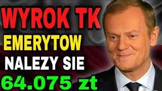 Przełomowy Wyrok TK Tysiące Emerytów w Polsce otrzymają wzrosną emerytury [upl. by Eellek]