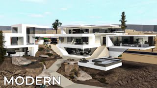 Bloxburg MANSION modern luxury house NO LARGEPLOT  House Build [upl. by Imorej]