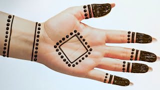 Gol tikki Mehndi design Simple front hand mehandi design Mehandi ka design Henna Mehndi designs [upl. by Dowling]