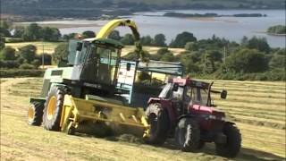 John Deere 6810 SPHF picking up silage [upl. by Oinigih]