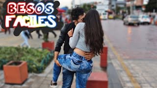 BESOS fáciles a Colombianas Broma Kissing Prank EL SANTA [upl. by Eryn]