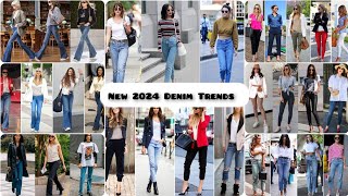 Top 50 Denim Fashion Trends l Styles Denim Trends 2024 l Trending Fashion for Girls [upl. by Bunder]