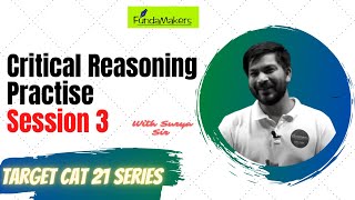 Critical Reasoning Practise Session 3  CAT IPM XAT  CAT 2021  Best CAT MBA Coaching in Lucknow [upl. by Uchida]