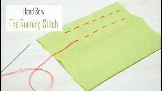 How to Sew Running Stitch  Hand Basting Tutorial  Sewing for Beginners [upl. by Safir592]