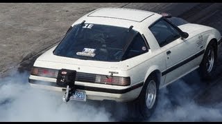 Drag Week 2013 Inside The Wicked V8 RX7 With Kevin Capslock on Day 1 [upl. by Darnell]