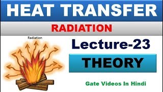 RADIATION  HEAT TRANSFER  LECTURE23  GATE LECTURES IN HINDI [upl. by Lledo]