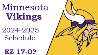 Vikings 20242025 NFL schedule all opponents for next season [upl. by Gokey]