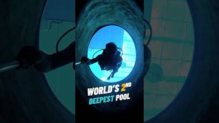 Exploring the Worlds 2nd Deepest Diving Pool shorts [upl. by Eiuqnimod]