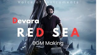 Devara Red 🔴🌊sea bgm making devara jrntr anirudh redsea musictelugu [upl. by Swann]