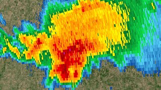 2024 Comanche Oklahoma Supercell Radar Loop [upl. by Joacimah]