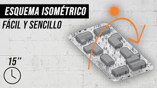 ESQUEMA ISOMÉTRICO en 15 MINUTOS  axonometría  crramiraarq [upl. by Uhsoj]