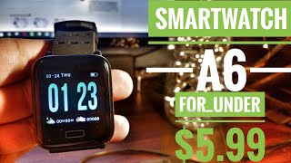 A6 Sports SmartWatch ip67 for Android  iOS app Unboxing amp Review [upl. by Delp]