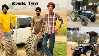 New Monster Tyres For Monarch🛞☠️  4005016 monarch swraj735 imkaranxaulakh [upl. by Eilah]