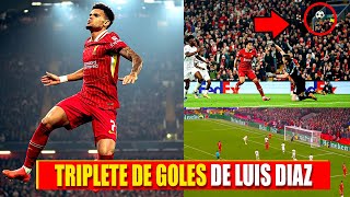 RELATO EMOCIONANTE Hat Trick de LUIS DIAZ LIVERPOOL vs BAYERN LEVERKUSEN 40 [upl. by Imac]