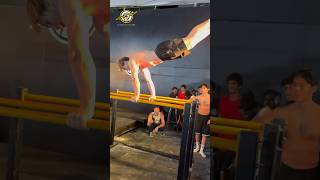 Kiril on parallel bars at AISW50⚡️ calisthenics [upl. by Basilio]