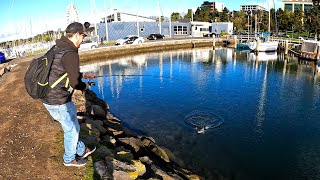 Land Based Fishing with Soft Plastics at Geelong Waterfront Melbourne [upl. by Ellesirg]