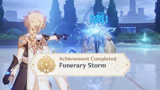 GENSHIN IMPACT FONTAINE HIDDEN ACHIEVEMENT FUNERARY STORM [upl. by Lundt168]