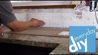 How to Install a Tile Backsplash Part 2  Buildipedia DIY [upl. by Bradley]