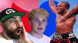 YouTuber Reactions to KSI Beating Logan Paul [upl. by Jasmin]