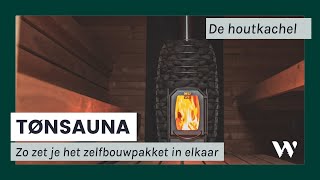 4 Tønsauna zelf opbouwen  Houtkachel plaatsen [upl. by Annawit]