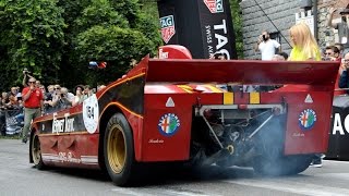 Alfa Romeo 33 SC 12 launch fly bys amp on board  Vernasca Silver Flag [upl. by Inanak363]