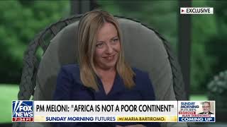 PM Meloni on Fox News re Africa Maria Bartiromo interview A clearly evident double standard [upl. by Daron]