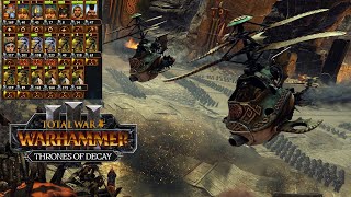 Dwarf Airforce Unleashed Malakai Gyrcopter DOOMSTACK  Total War Warhammer 3 Immortal Empires [upl. by Nari]