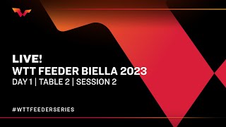 LIVE  T2  Day 1  WTT Feeder Biella 2023  Session 2 [upl. by Felicle]