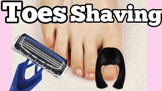 At Home Pedicure Tutorial Quick Tip ✂How To Shave Your Toes✨ [upl. by Johnnie]