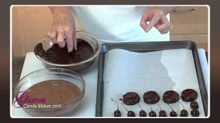 Dipping Cookies Pretzels Cherries in Chocolate [upl. by Spurgeon]