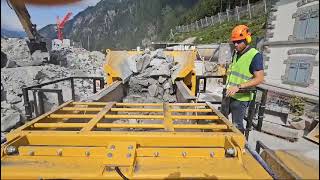 Gipo B1200 jaw crushing granite [upl. by Airdnazxela]