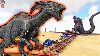 Demonic Parasaur VS Mod Dinosaurs  ARK Mod Battle Ep372 [upl. by Adnir454]