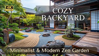 Transform Your Outdoor Space Modern Minimalist Zen Garden Ideas for a Serene Cozy Backyard Retreat [upl. by Killarney]