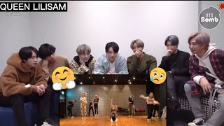 BTS reaction to performance of blackpink lisa senorita [upl. by Phillane]