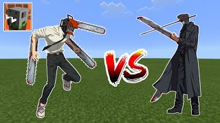 CHAINSAW MAN vs KATANA MAN in Craftsman Building Craft [upl. by Zildjian]