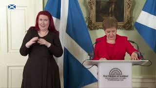 First Minister press conference from Bute House [upl. by Eldwen]