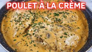 Poulet à la crème et aux champignons  une recette réconfortante qui fait toujours lunanimité [upl. by Eelhsa231]