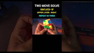 Two moves solve  magic tricks rubikscube shorts kingofcubers [upl. by Gemperle]