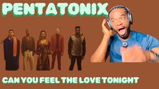 MITCH😱😱😱 Firt Time Reaction To Pentatonix “Can You Feel The Love Tonight” [upl. by Icats612]