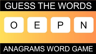 Can you Guess the Words  Anagrams Quiz Part 01  Brain Fun [upl. by Lotus]