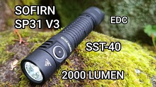 Sofirn SP31 V3 Led Taschenlampe 2000 Lumen SST40 Review Flashlight Amazon Rabattcode keine SC31 Q8 [upl. by Torey]