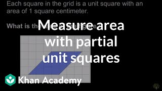 Measuring area with partial unit squares  Math  3rd grade  Khan Academy [upl. by Danica]