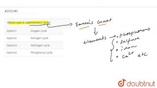 Which one is sedimentary cycle  12  ECOSYSTEM  BIOLOGY  A2Z  Doubtnut [upl. by Cinderella]