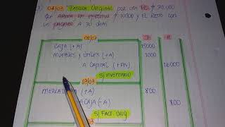 Registración Contable en libro diario Inicio y Factura Original video 3 [upl. by Yttel160]