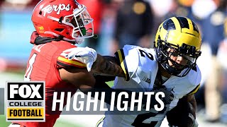 No 3 Michigan Wolverines vs Maryland Terrapins Highlights  CFB on FOX [upl. by Htrowslle]