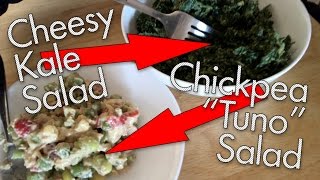 2 Recipes Chickpea quotTunoquot Salad  Cheesy Kale Salad  KITCHEN NUGGET [upl. by Stieglitz]