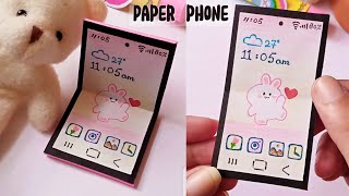 FULL VIDEO How to make Folding Mobile Phone with cardboard and paper DIY Paper Phone Paper Craft [upl. by Babette294]