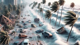 The world froze Category 5 Hurricane Milton hits Florida USA [upl. by Motteo100]